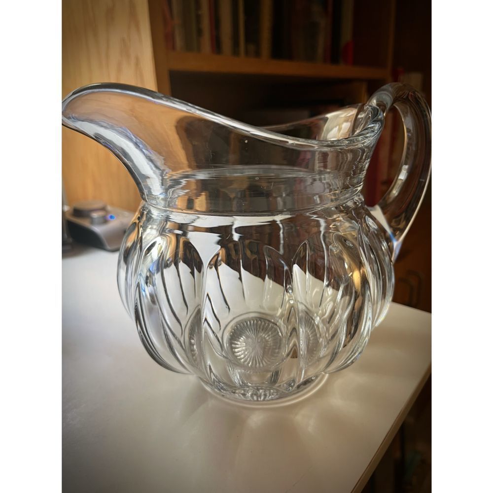 Vintage Heisey Glass Colonial Pitcher.